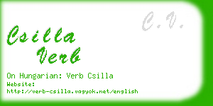 csilla verb business card